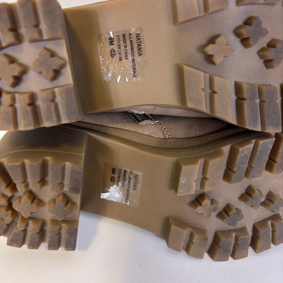 Jellypop Natania Tan Block Heeled Booties Women's 9 - Picture 7 of 8